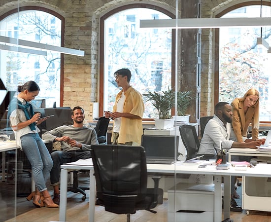 Team at work in office